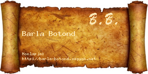 Barla Botond névjegykártya